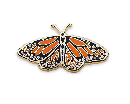 Algopix Similar Product 2 - Monarch Butterfly Enamel Pin  Lapel