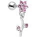 Algopix Similar Product 13 - Body Candy Steel Pink Accent Flower