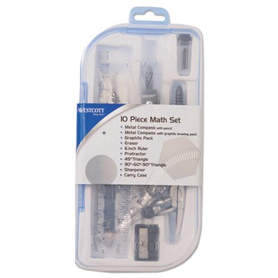 Algopix Similar Product 4 - Ten Piece Math Tool Kit Blue and Gray