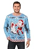 Algopix Similar Product 7 - Mens Santa vs Shark Ugly Christmas
