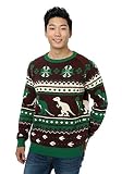 Algopix Similar Product 15 - Mens Holiday Dinosaur Ugly Christmas