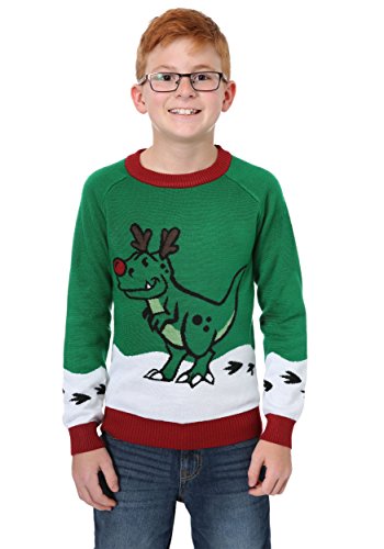 Algopix Similar Product 2 - Boys Reindeer Dinosaur Ugly Christmas