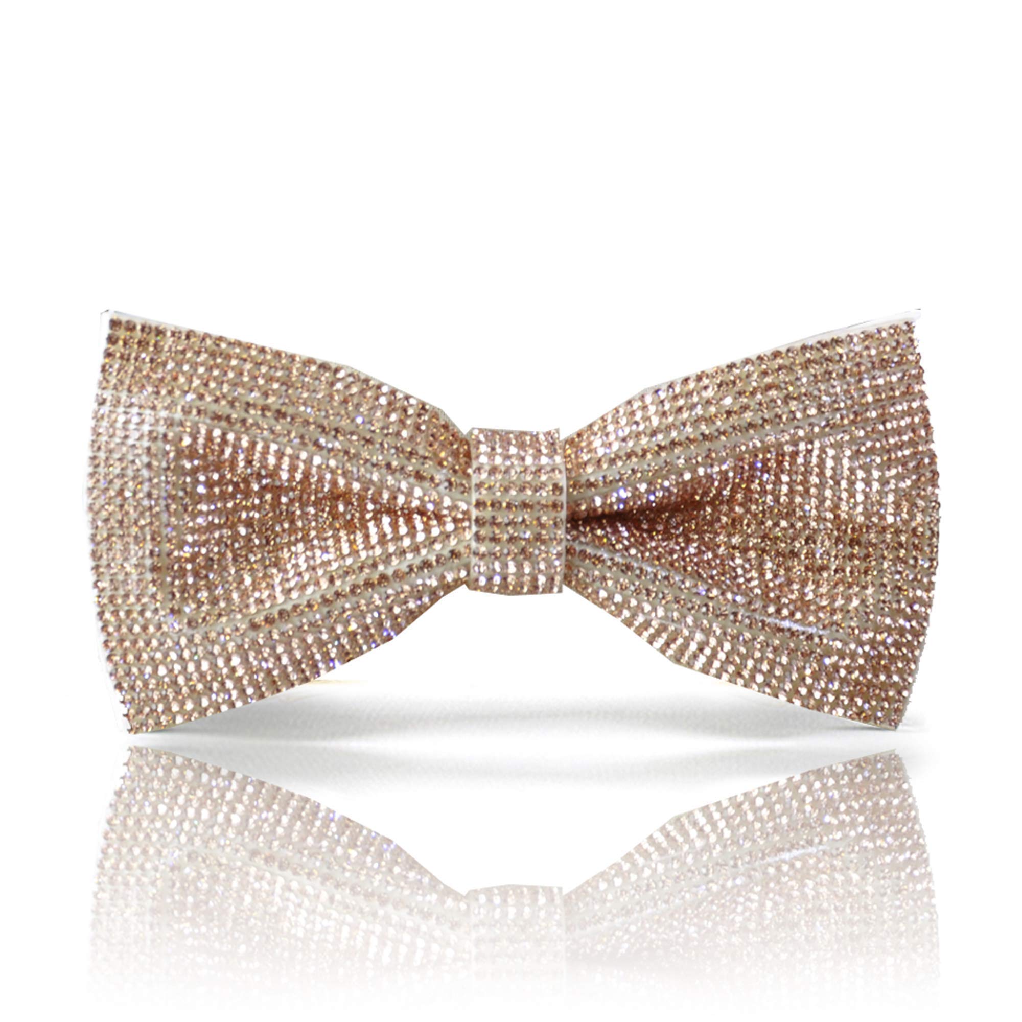 Algopix Similar Product 2 - Champagne bow tie for men Champagne