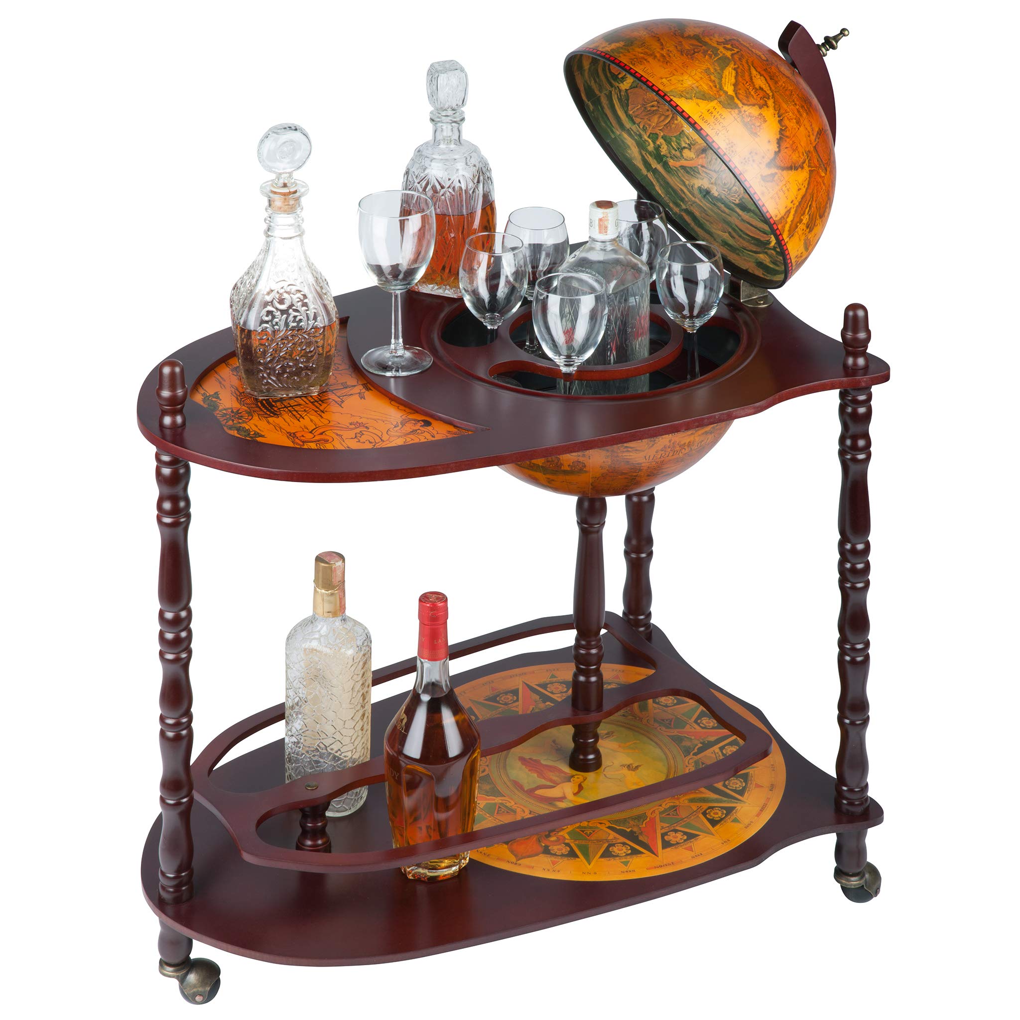 Algopix Similar Product 3 - Design Toscano Globe Bar Liquor Cabinet