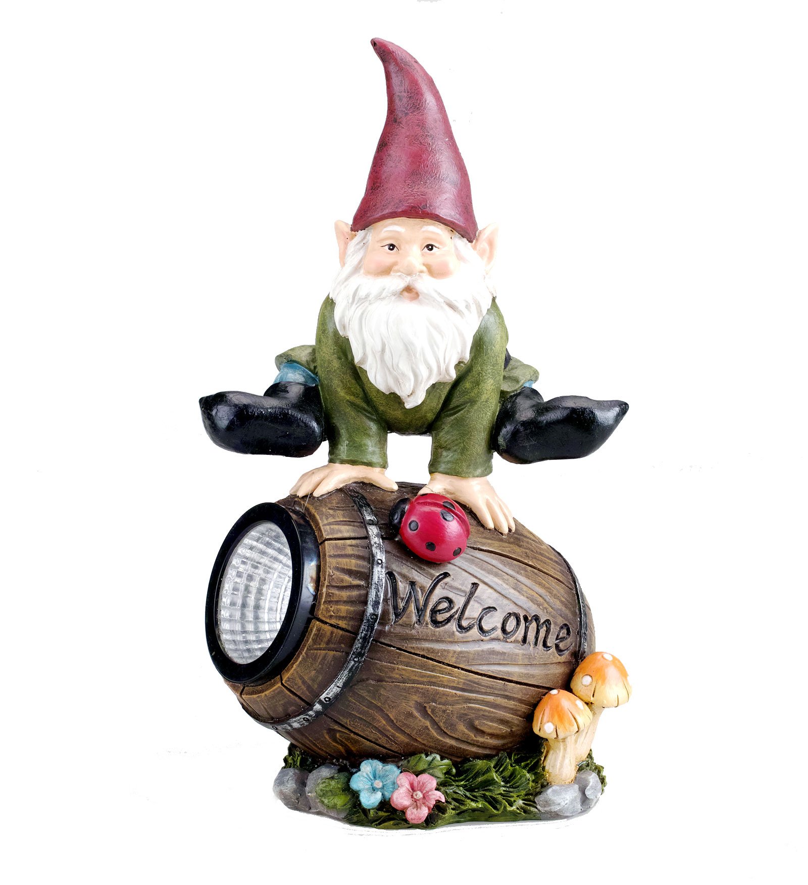 Algopix Similar Product 13 - Solar Powered Gnome Jumping Over a