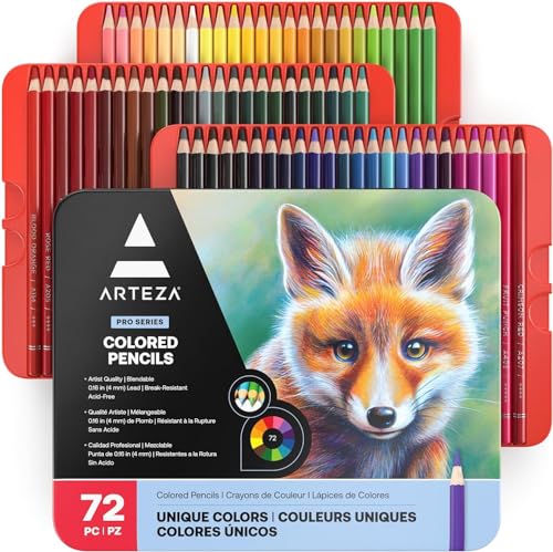 Algopix Similar Product 13 - ARTEZA Colored Pencils 72 WaxBased