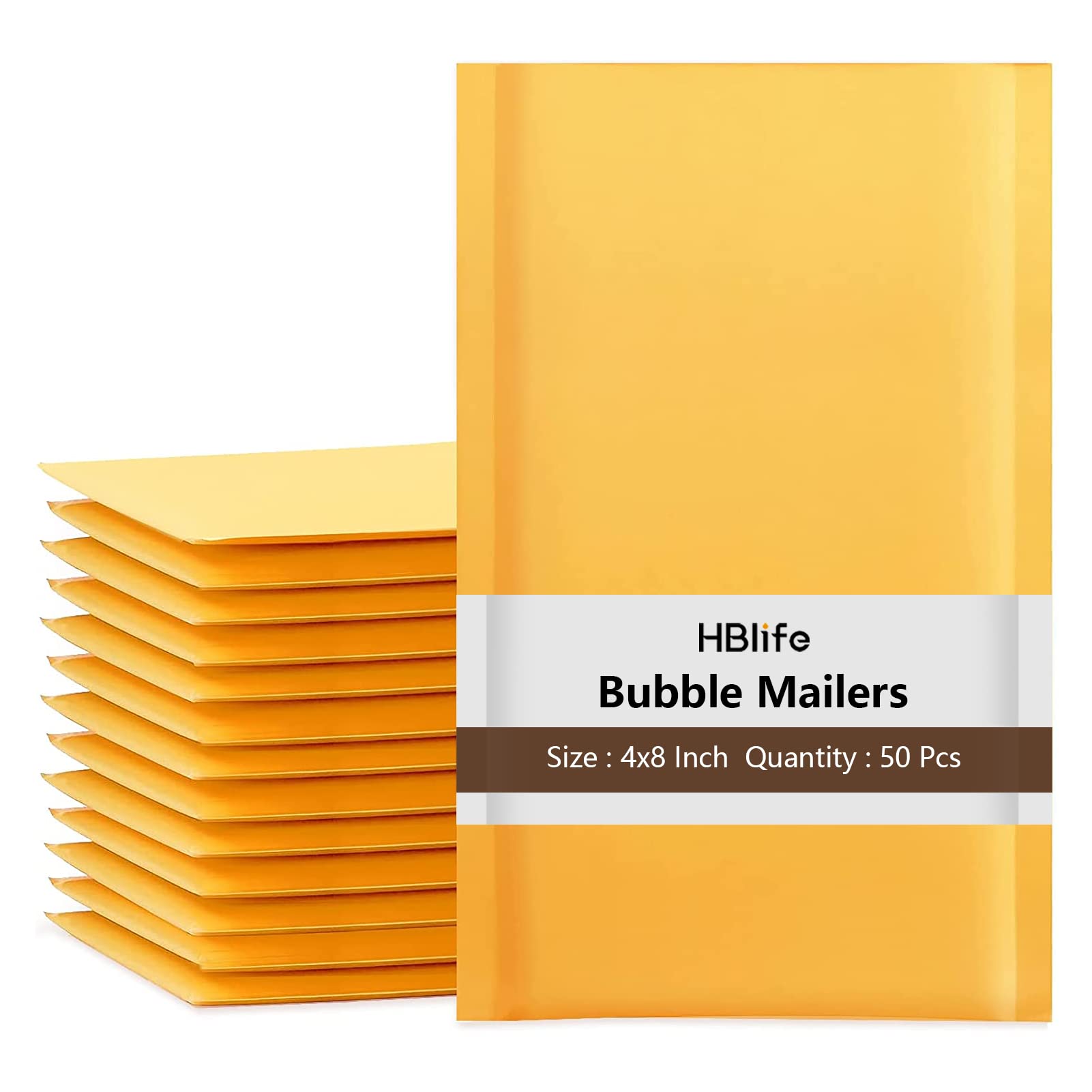 Algopix Similar Product 13 - HBlife 50Pcs Bubble Mailers 4x8 Inches