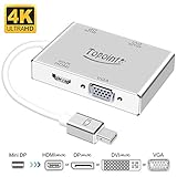 Algopix Similar Product 13 - Mini DisplayPort to HDMI DVI DP 4K VGA