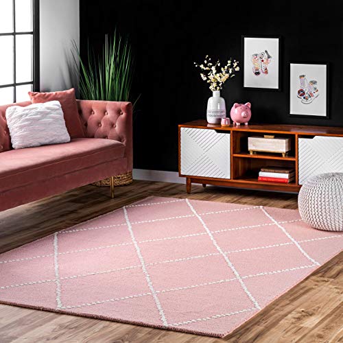 Algopix Similar Product 9 - nuLOOM Dotted Diamond Trellis Wool Area