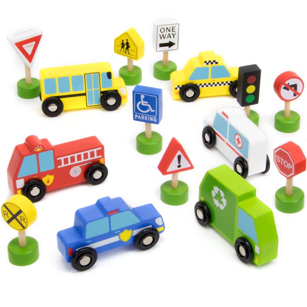 Algopix Similar Product 3 - 15Piece Busy City Wooden Street Signs
