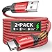 Algopix Similar Product 1 - JSAUX USB C Cable 2Pack 66ft USB A