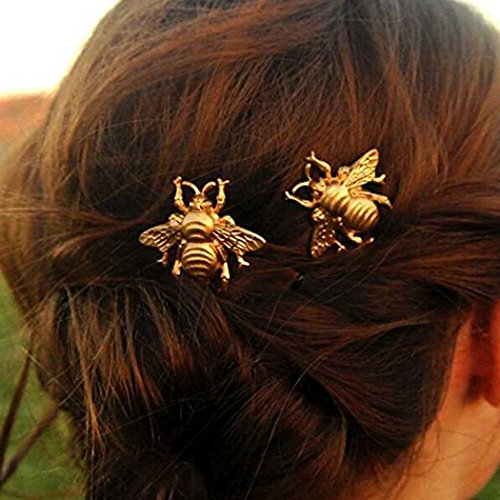 Algopix Similar Product 2 - Jovono Bee Barrettes Gold Honeybee