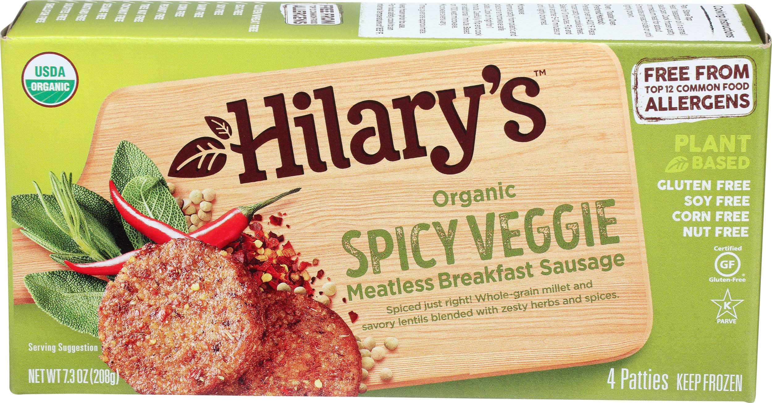 Algopix Similar Product 17 - Hilarys Organic Spicy Veggie Sausage