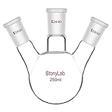 Algopix Similar Product 6 - StonyLab Glass 250ml Heavy Wall 3 Neck