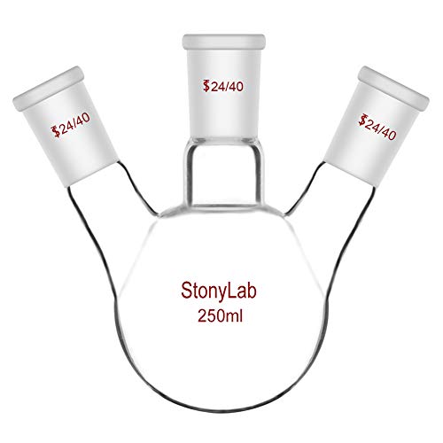 Algopix Similar Product 6 - StonyLab Glass 250ml Heavy Wall 3 Neck