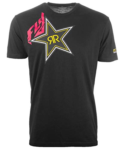 Algopix Similar Product 16 - Fly Racing Rockstar T-Shirt-Black-L