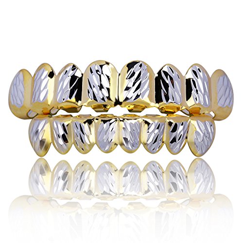 Algopix Similar Product 14 - 18K Gold Plated Hip Hop Diamond Cut