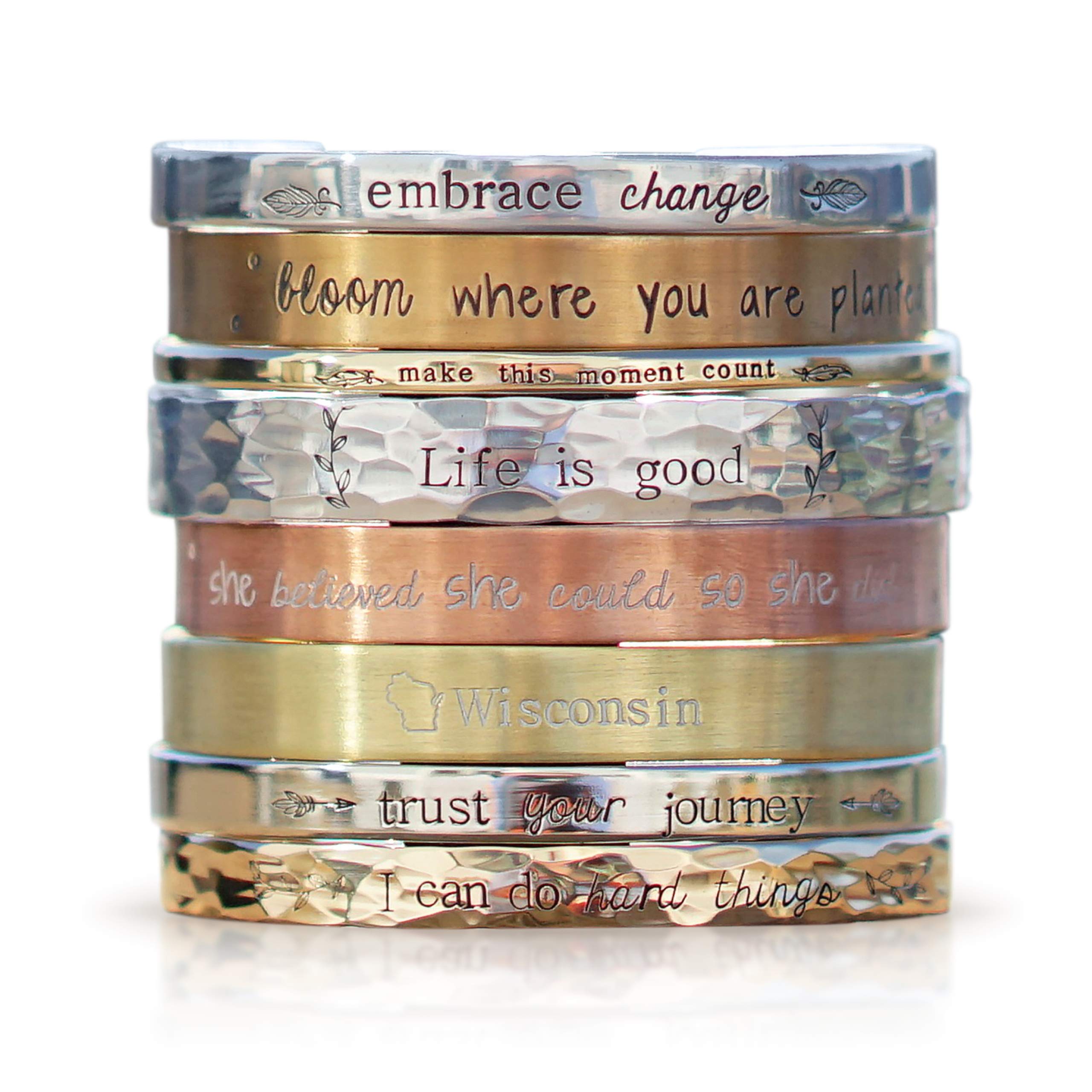 Algopix Similar Product 12 - Personalized Cuff Bracelet 58 long