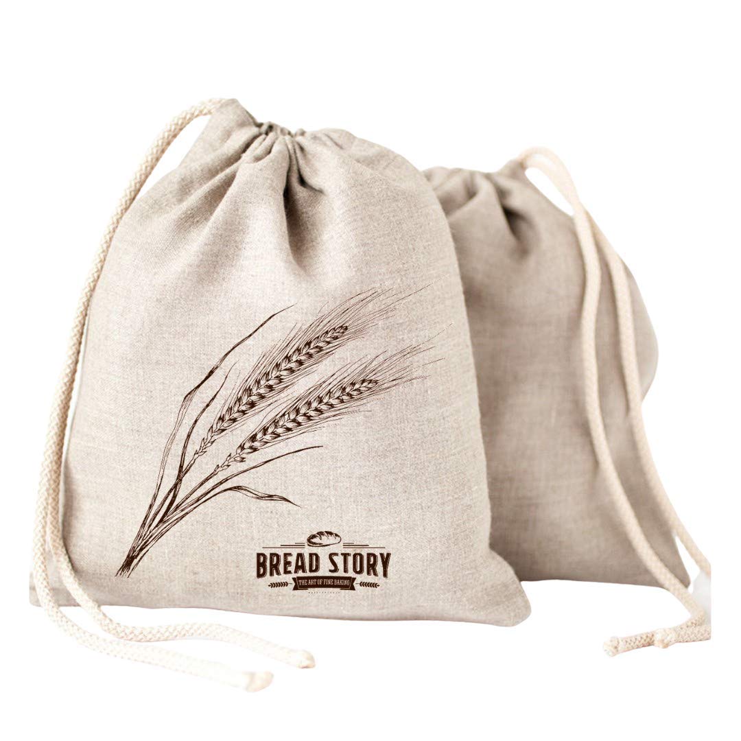 Algopix Similar Product 19 - Linen Bread Bags  2Pack 30x40 cm