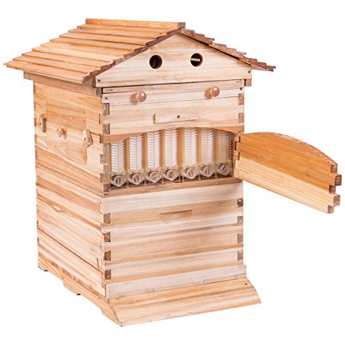 Algopix Similar Product 7 - Goplus Beehive Frames Flow Honey Wooden