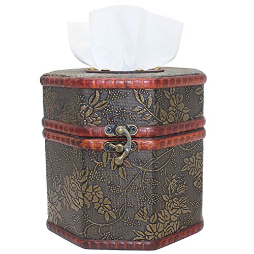 Algopix Similar Product 15 - ZOHUMI Vintage Tissue Box Cover Wooden