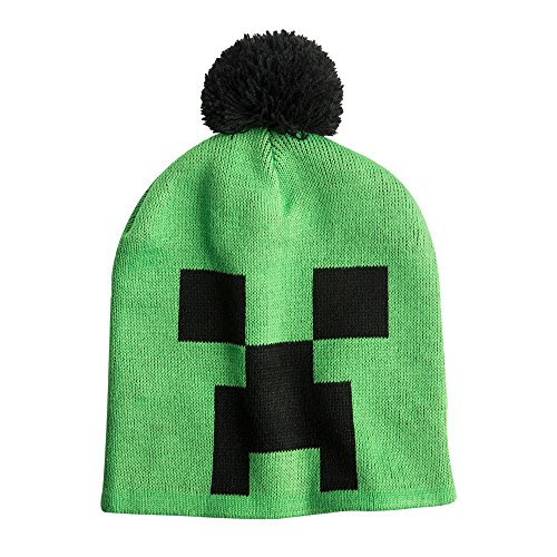 Algopix Similar Product 1 - JINX Minecraft Creeper Face Knit Pom