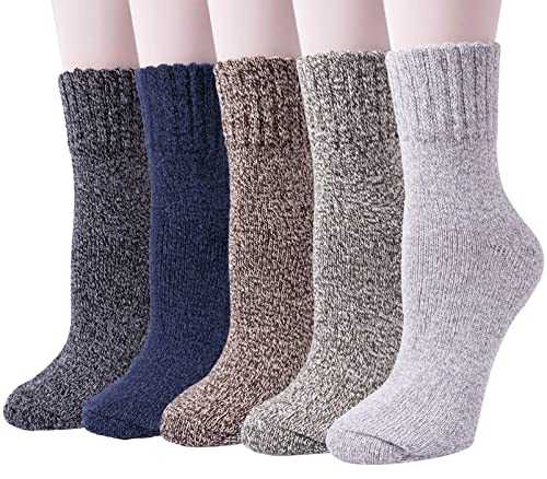 Algopix Similar Product 20 - 5 Pack Womens Wool Socks Winter Warm