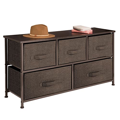 Algopix Similar Product 18 - mDesign Large Steel FrameWood Top Wide