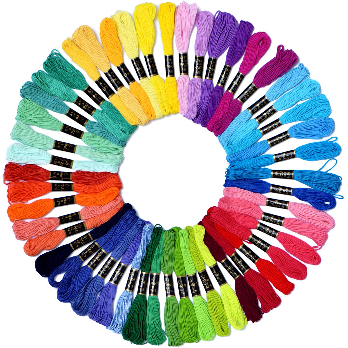 Algopix Similar Product 4 - Embroidery Floss Rainbow Color 50