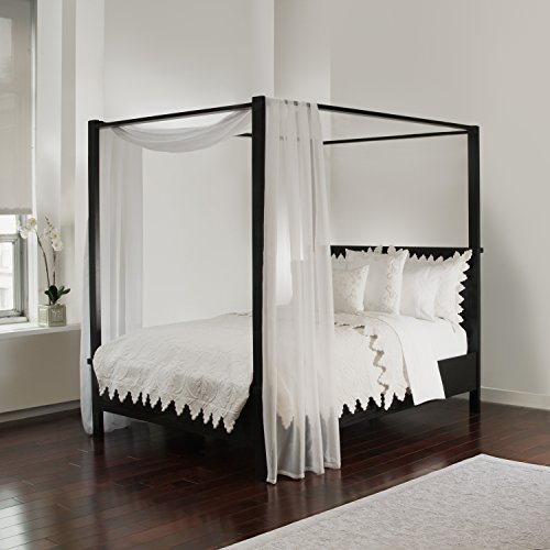 Algopix Similar Product 2 - Royale Linens White Sheer Bed Canopy