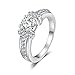 Algopix Similar Product 5 - YAZILIND Women Rings Elegant Platinum