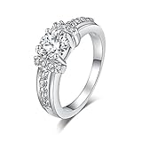 Algopix Similar Product 2 - YAZILIND Women Rings Elegant Platinum