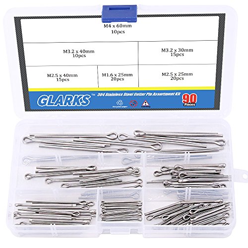 Algopix Similar Product 11 - Glarks 90Pcs 304 Stainless Steel Cotter
