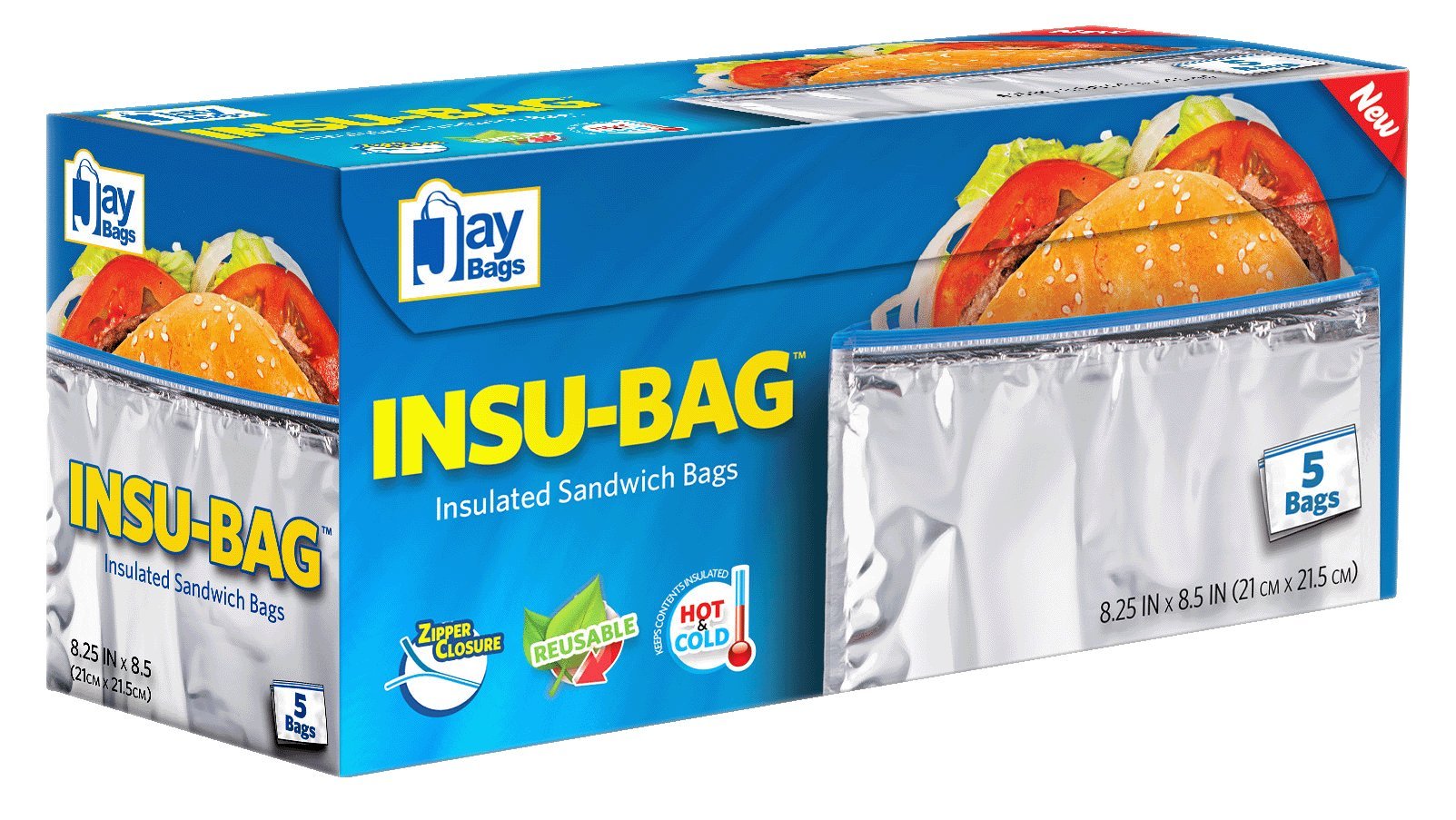 Algopix Similar Product 15 - Jay Bags Sandwich Reusable Insulated
