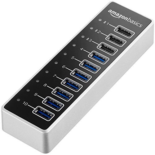 Algopix Similar Product 14 - AmazonBasics USBA 31 10Port Hub with