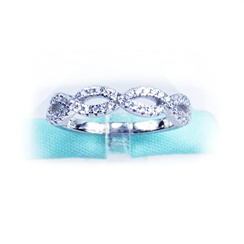 Algopix Similar Product 10 - Infinity Crossover Swirl Wedding Band