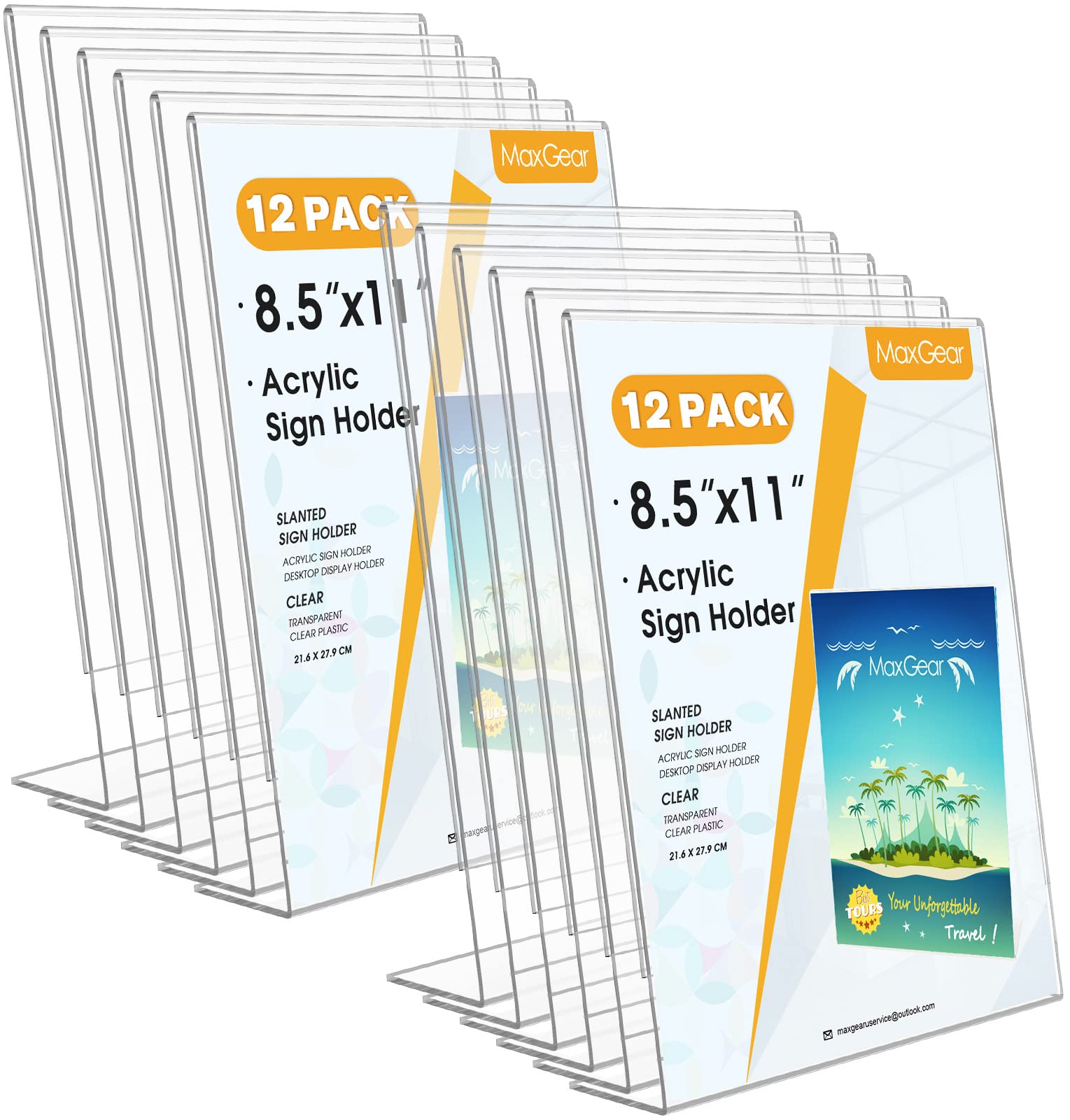 Algopix Similar Product 2 - MaxGear Acrylic Sign Holder 85 x 11