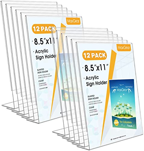 Algopix Similar Product 20 - MaxGear Acrylic Sign Holder 85 x 11