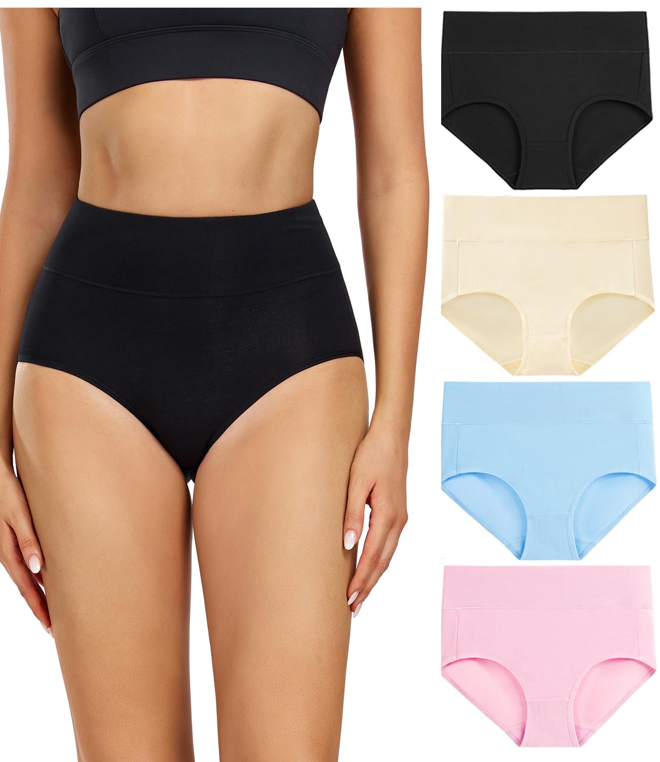 Algopix Similar Product 8 - wirarpa Womens Cotton Underwear 4 Pack