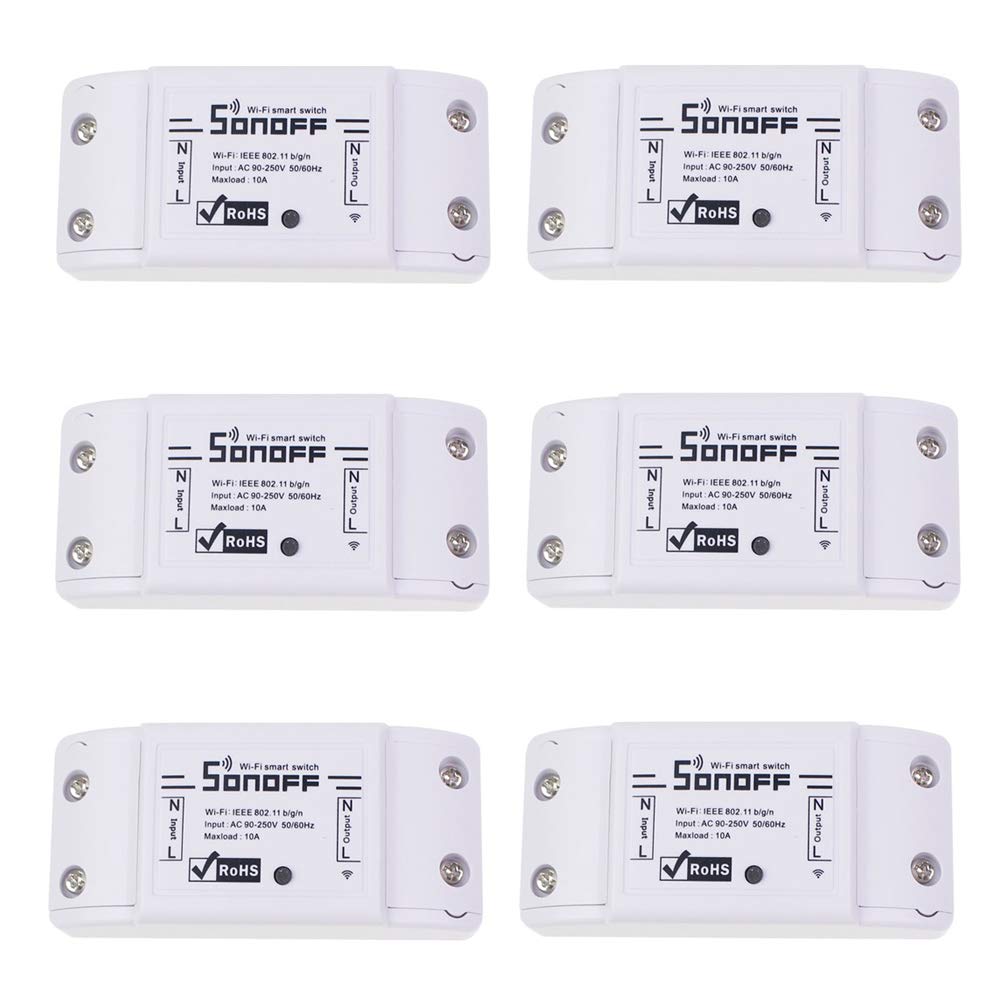 Algopix Similar Product 2 - Sonoff WiFi Switch Pack of 6 Wireless