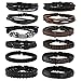 Algopix Similar Product 10 - MILAKOO Braided Leather Bracelet for