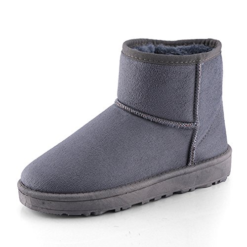 Algopix Similar Product 18 - RUGAI-UE Warm Women Boots,Gray,40 EU