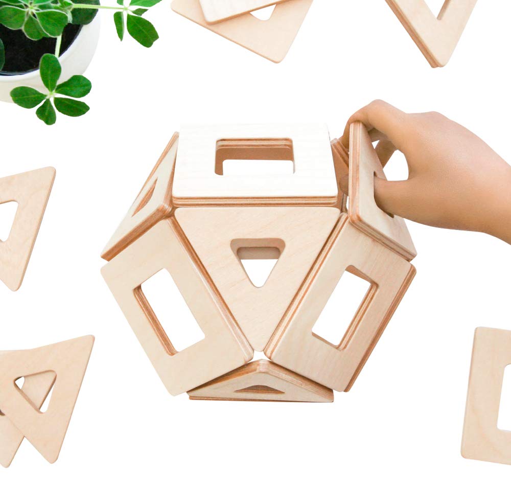 Algopix Similar Product 7 - Earthtiles Wooden Magnetic Tiles by Big