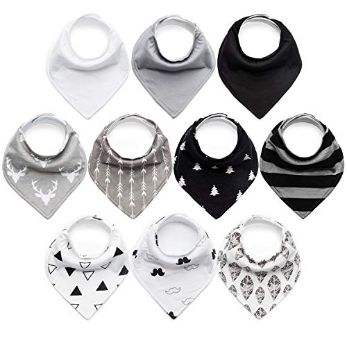 Algopix Similar Product 2 - upsimples 10Pack Baby Bandana Bibs for