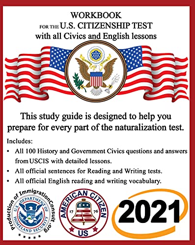 Algopix Similar Product 9 - Workbook for the US Citizenship test