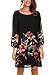 Algopix Similar Product 20 - DJT Womens Floral Pattern 34 Sleeve