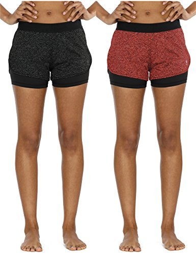 Algopix Similar Product 10 - icyzone Running Yoga Shorts for Women 
