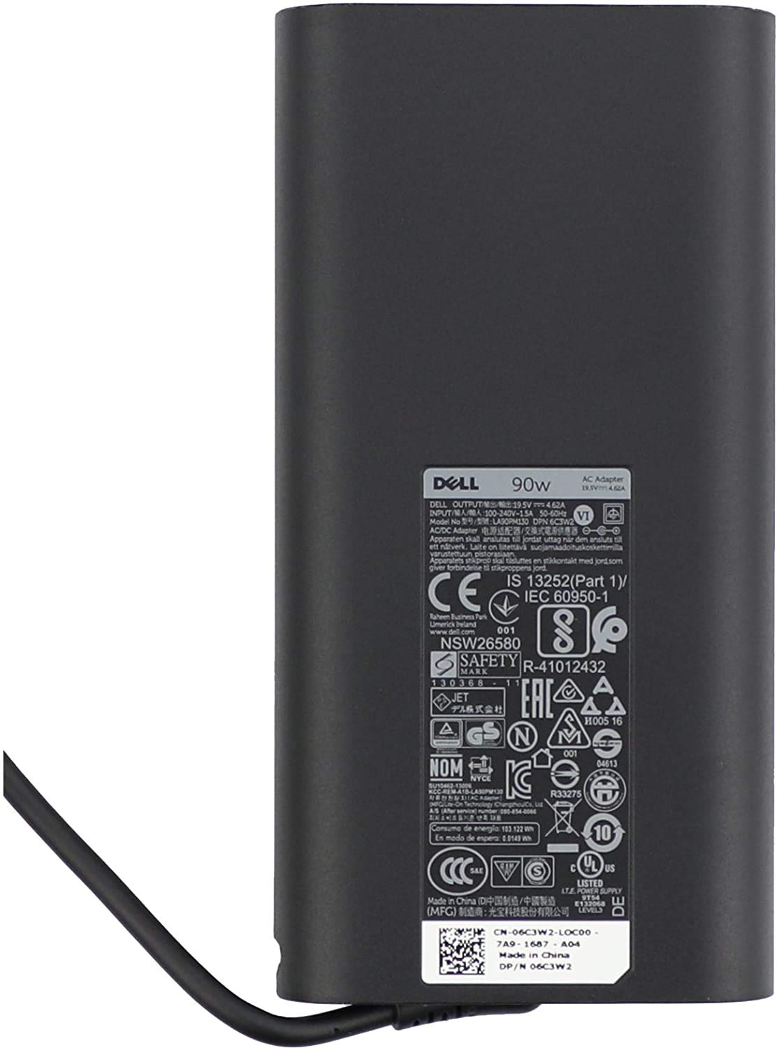 Algopix Similar Product 11 - Dell 90W AC Adapter for Dell Latitude