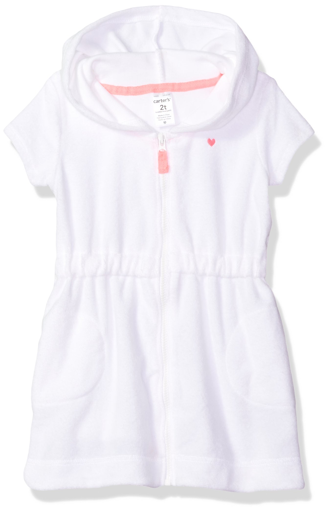 Algopix Similar Product 12 - Carters Girls Swim Coverup White 3