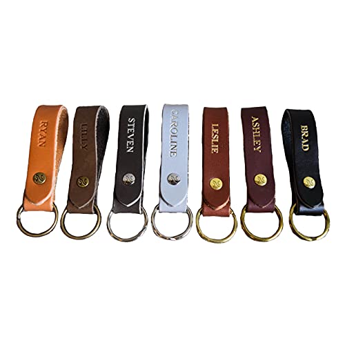 Algopix Similar Product 14 - Personalized Leather Keychain  Custom